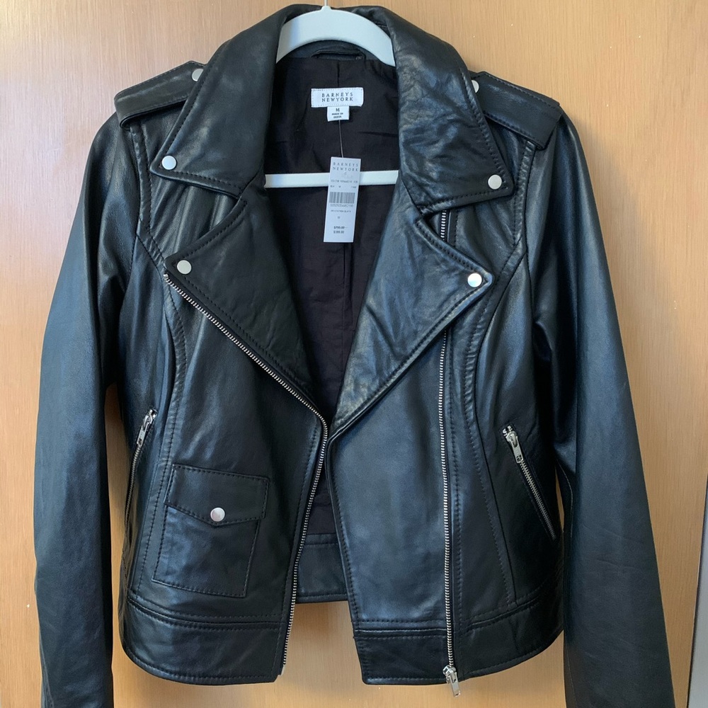 Barneys New York Leather Jacket
